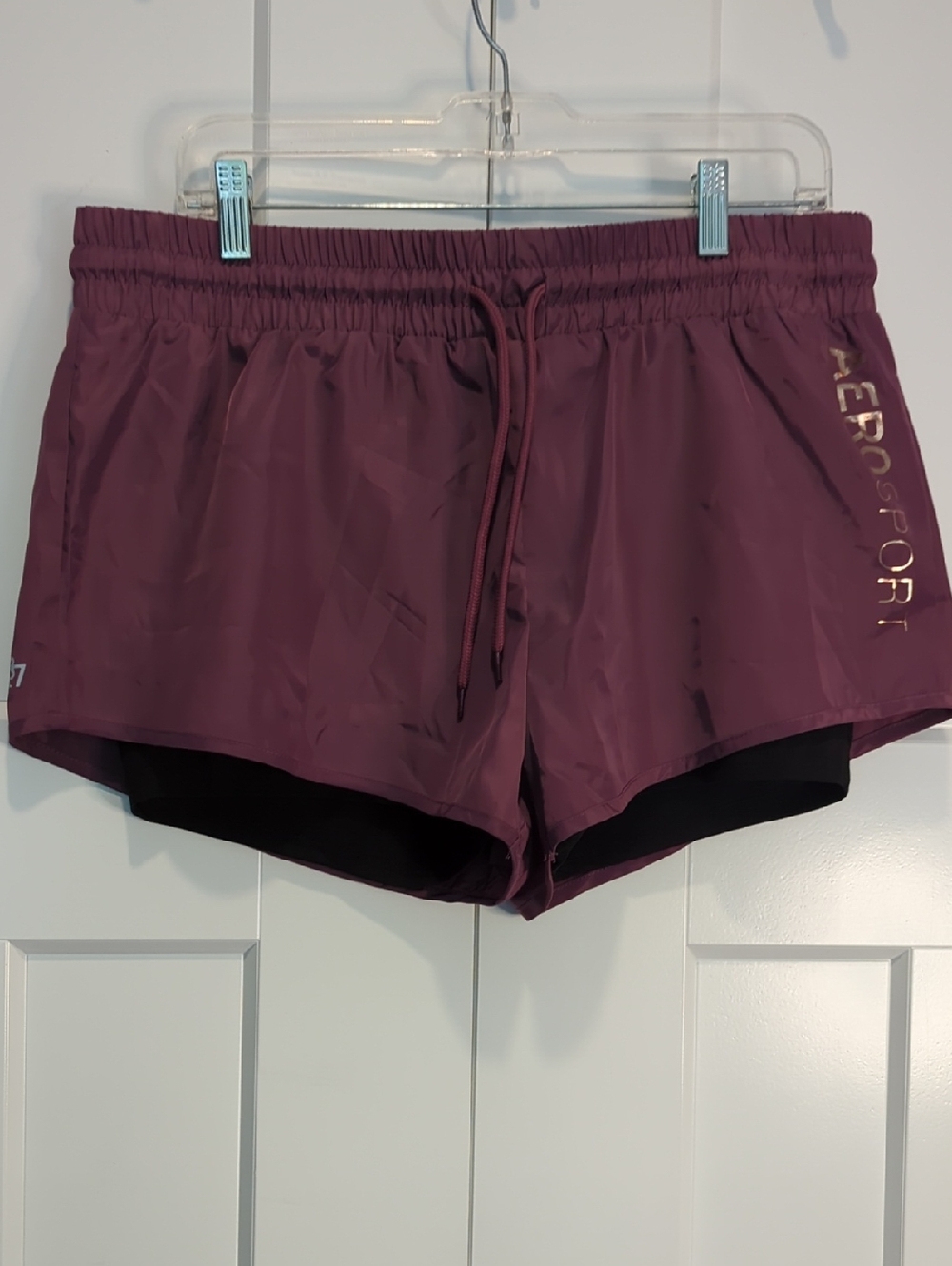 Aeropostale Sport Running Athletic Lined Shorts Size L